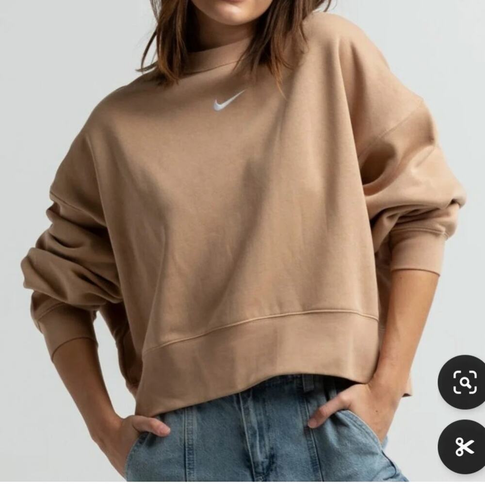Nike NSW Essentials Oversized Crewneck Sweatshirt Hemp XL EUC